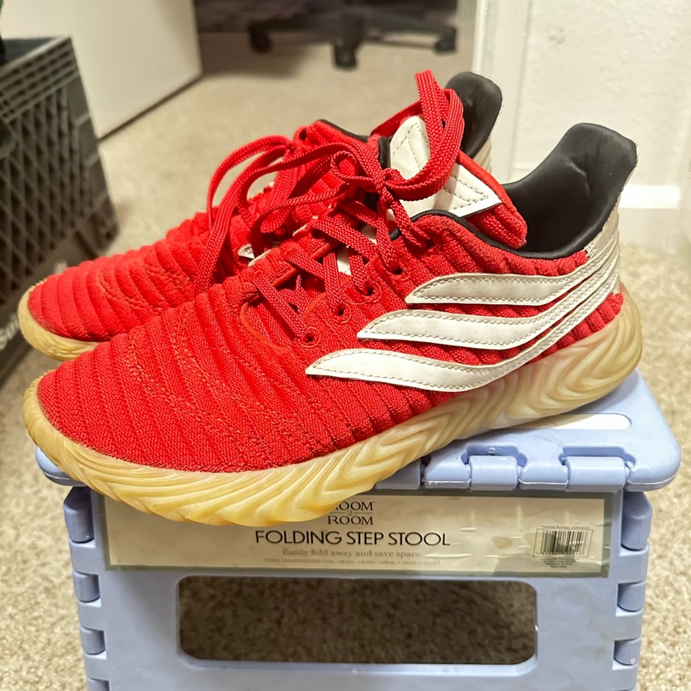 Adidas Originals Sobakov Scarlet Red worn twice excellent condition!
